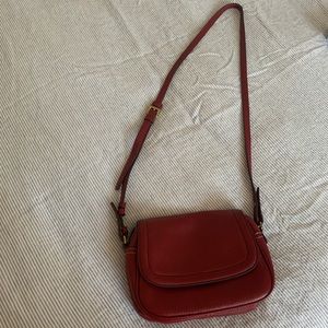Jcrew Leather Signet Bag, Mahogany
